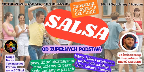 SALSA dla singli od podstaw [18.04] - 2h warsztat ta\u0144ca z turbo Instruktorem - w DOBRYM TOWARZYSTWIE