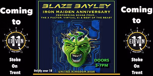 Blaze Bayley Iron Maiden Anniversary tour live at Eleven Stoke