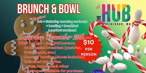 Holiday Brunch & Bowl at th HUB Saturday December 20th