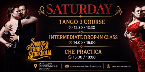 \ud83c\udf1fA Full Saturday of Tango: Tango 3, Intermediate Class & CHE Practica\ud83c\udf1f