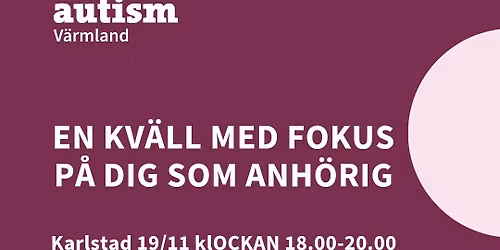 En kv\u00e4ll med fokus p\u00e5 dig som \u00e4r anh\u00f6rig 