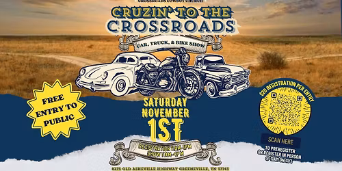 Cruzin\u2019 to the Crossroads \u2013 Car, Truck, & Bike Show \ud83c\udfcd\ufe0f\ud83d\ude97 \ud83d\udefb