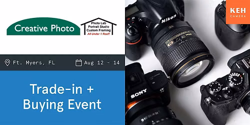 Sell your camera gear (free event-no ticket needed) at Creative Photo