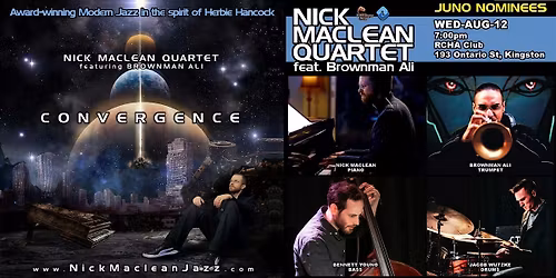 NICK MACLEAN QUARTET feat BROWNMAN ALI (Kingston)