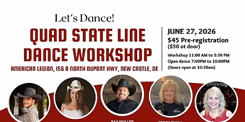 Quad State Line Dance Workshop hosted by Rob Holley, Ray Muller &DJ Jenny Z