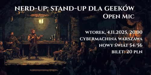 Nerdup: Stand up dla Geek\u00f3w (Open Mic)