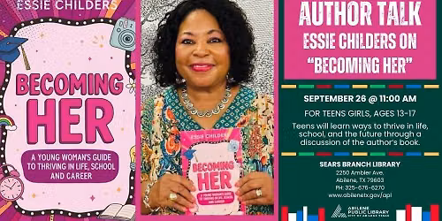 Author Book Talk with Essie Childers on "Becoming Her" (Sears Branch)