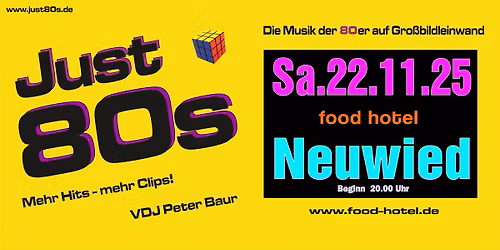 Just80s on tour in Neuwied im Food-Hotel
