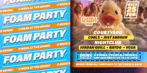 Grand Hotel O-Week Foam Party