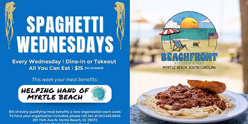 Spaghetti Wednesday ft Helping Hand of Myrtle Beach