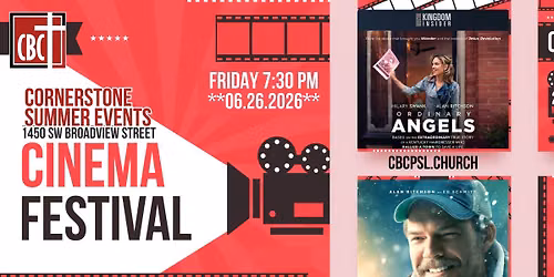 FREE CORNERSTONE SUMMER MOVIE EVENT: ORDINARY ANGELS