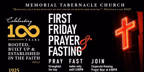 FIRST FRIDAY PRAYER & FASTING: November 7th