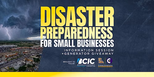 Disaster Preparedness for Small Businesses Info Session + Generator Raffle