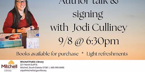Jodi Culliney Author Talk- Book club