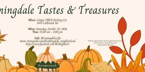 Bloomingdale Tastes & Treasures Food Truck\/Vendor Market