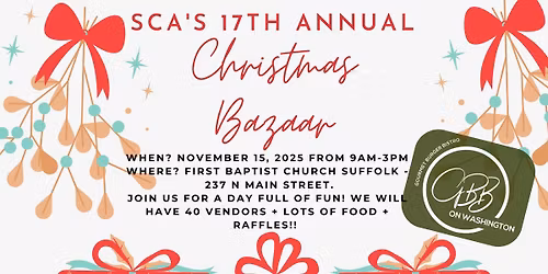 SCA's 17th Annual Christmas Bazaar