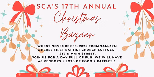 SCA's 17th Annual Christmas Bazaar