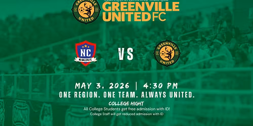 Greenville United vs NC Ballers, College Night
