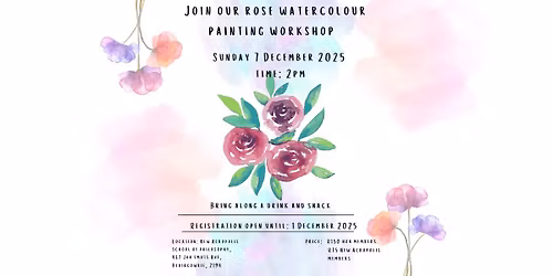 Rose watercolour painting workshop