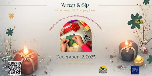 Wrap & Sip: A Community Gift Wrapping Party