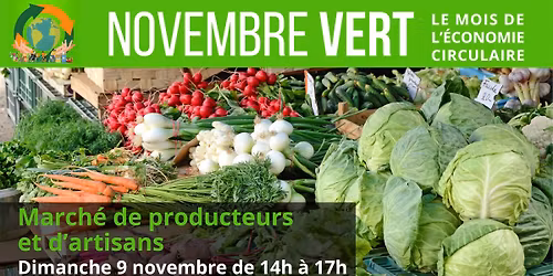 March\u00e9 de producteurs et d'artisans - Novembre vert