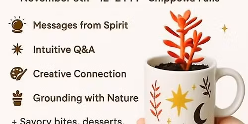 Spirit Messages, Savory bites & Mug Creations