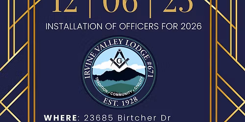 Installation of Officers for 2026