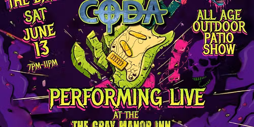 Scarlet Angel Live with Special Guest, Coda, at Gray Manor Inn