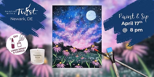 \ud83c\udfa8 Friday Paint & Sip \u2013 in Newark, DE - Coneflower Field