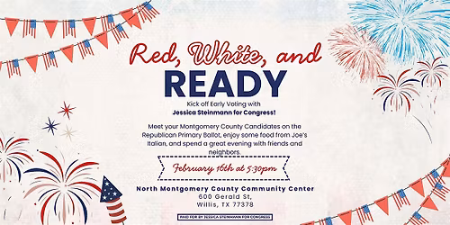 Jessica Steinmann for Congress - Red, White & Ready Early Voting Kickoff