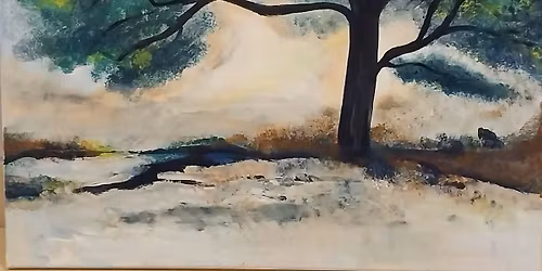 Textured Green Tree  Acrylic Painting Workshop