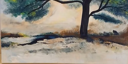 Textured Green Tree  Acrylic Painting Workshop