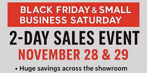 Black Friday & Small Business Saturday Sales Event