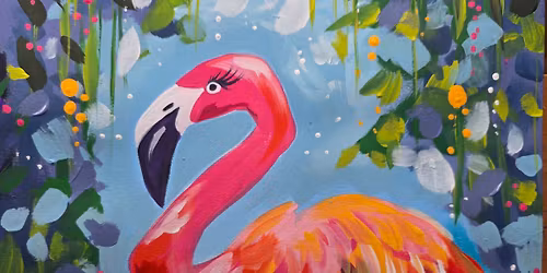 Fabulous Flamingo Paint & Prosecco at The Library Taunton