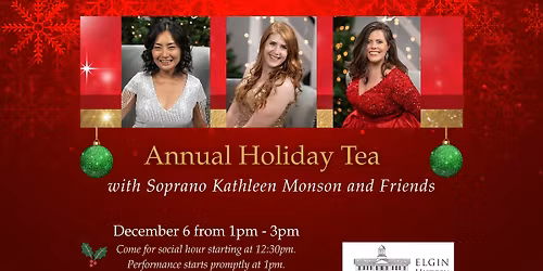 Holiday Tea with Soprano Kathleen Monson and Friends