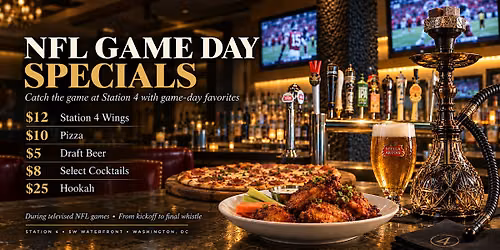 NFL Watch Party at Station 4 |  Game Day Specials