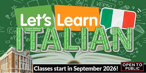 Italian Language Program @ the Italian Club (Starting September 2026)