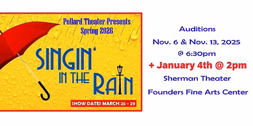 PTC Singin' in the Rain Final Auditions