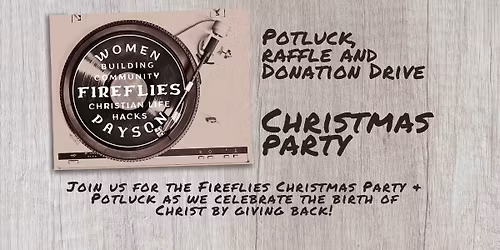 Christmas Party- Potluck and Donation Drive