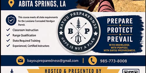Louisiana Concealed Handgun Permit Course