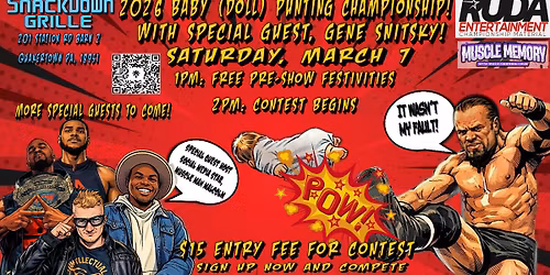 2nd Annual Baby Punting Championship w\/ Former WWE Superstar Gene Snitsky!