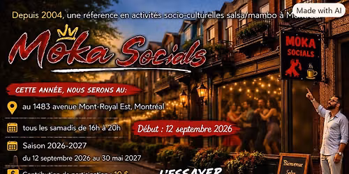 Moka Socials samedi 12 septembre 2026.