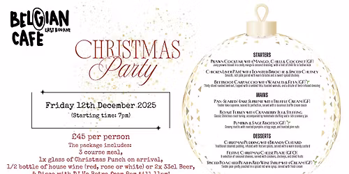 Christmas Party @ The Belgian Cafe