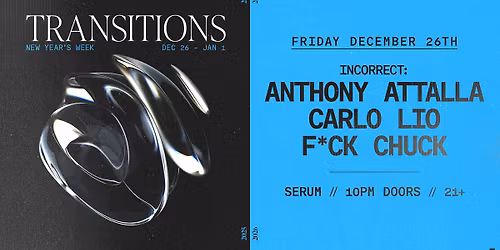 SERUM :: ANTHONY ATTALLA + CARLO LIO [TRANSITIONS]
