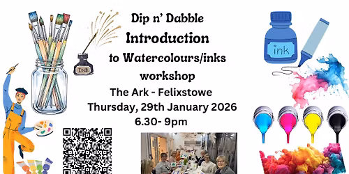 Dip n\u2019Dabble Introduction to Watercolours & Inks workshop