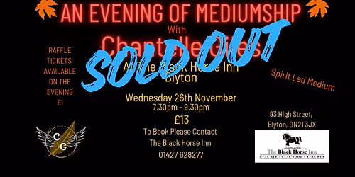 An Evening of Mediumship with Chantelle Giles at The Black Horse Inn - Blyton