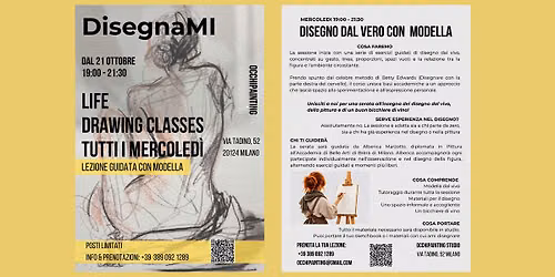 Life Drawing - Lezione guidata di disegno dal vero con modella