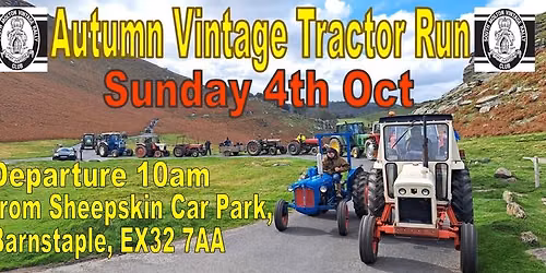 SMVRC Autumn Vintage Tractor Run - 4th Oct 2026