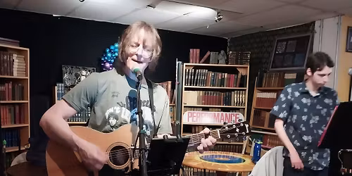 Jeff Gibble and Zeb Crews at Webster's Bookstore Cafe