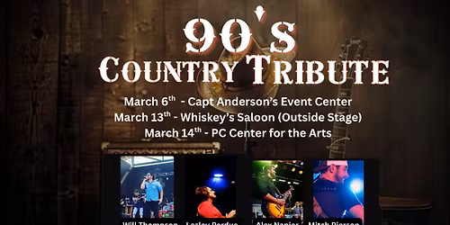 90's Country Tribute @ Capt Anderson's Event Center